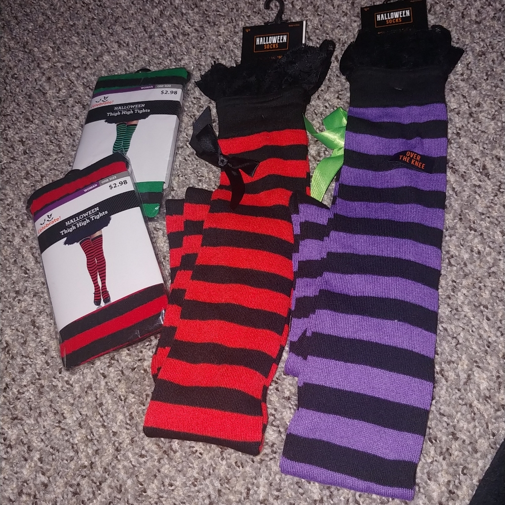 NWT- THIGH HIGH TIGHTS AND OVER THE KNEE SOCKS 4 for $12